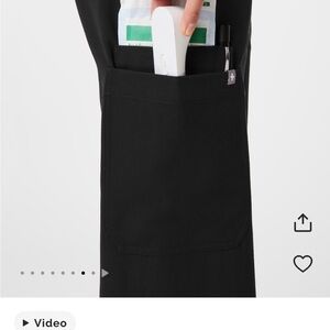 Figs Isabel Wide Leg Pants in Black XS Petite